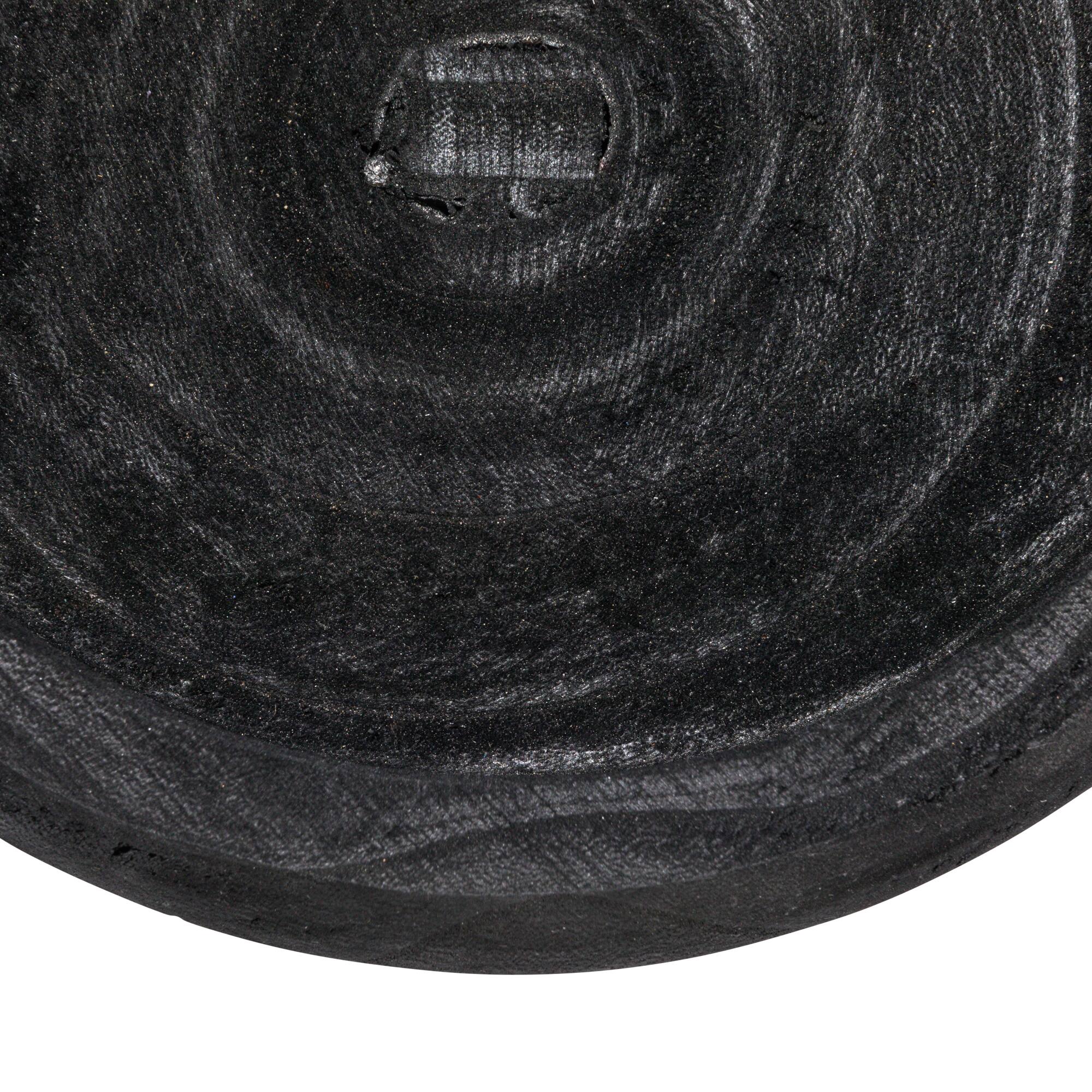 Hello Honey® 11.5" Black Decorative Paulownia Wood Container with Lid